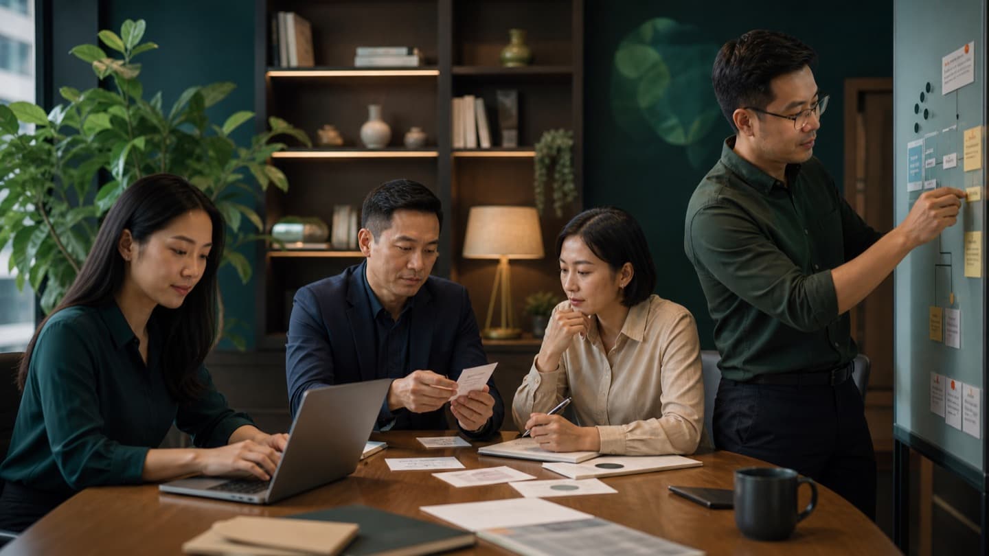 Vietnamese HR professionals designing a human-reviewed AI workflow