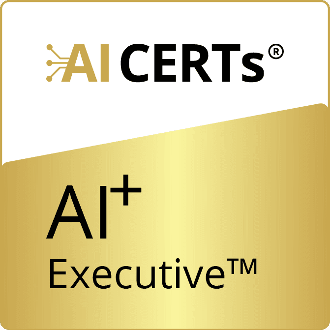 Badge chứng chỉ AI+ Executive của AI CERTs